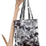 Tie Dye Canvas Tote Bags- Black and White