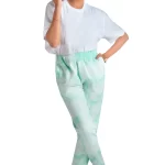 Women's Tie Dye High Waist Fleece Joggers- Mint Green