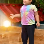 Tie Dye Cotton T-shirt for Kids- Pastel Multicolored