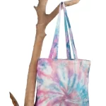 Tie Dye Canvas Tote Bags- Blue and Pink