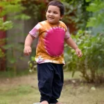 Tie Dye Cotton T-shirt for Kids- Pink and Orange