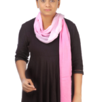 Women's Tie Dye Mull Cotton Stoles- Ombre Pink