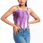 Women's Bandana Scarf Top with Adjustable Straps and Back- Purple