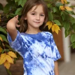 Tie Dye Cotton T-shirt for Kids- Blue