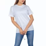 Women's Cotton Solid T-shirt- White