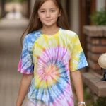 Tie Dye Cotton T-shirt for Kids- Multicolored